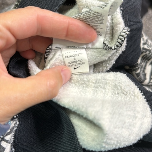 Vintage Nike Club All Over Print Hooded Sweatshirt Size Small - Picture 10 of 11